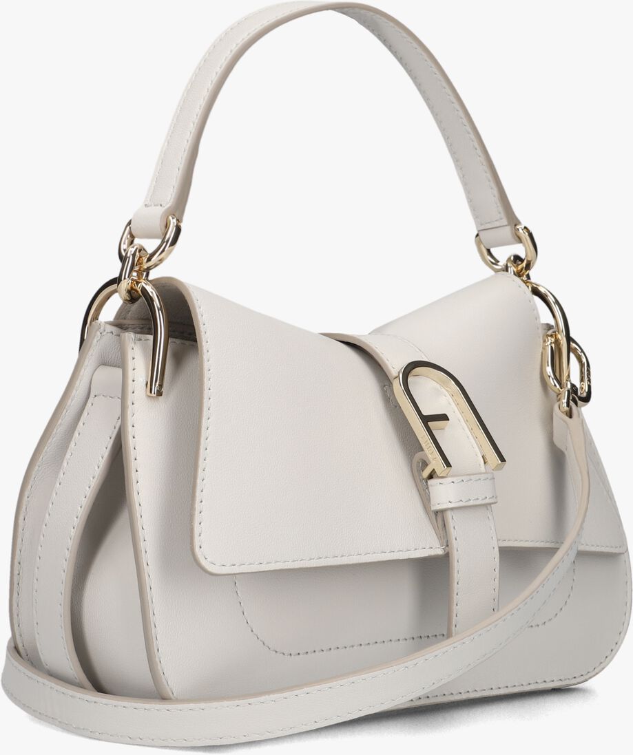 witte furla handtas flow mini top handle
