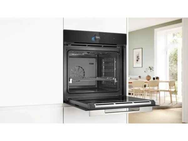 Bosch Serie 8 HSG738DB1, Medium, 71 L, 30 - 250 °C, Grill, Pizza, Hydrolytisk, Sort