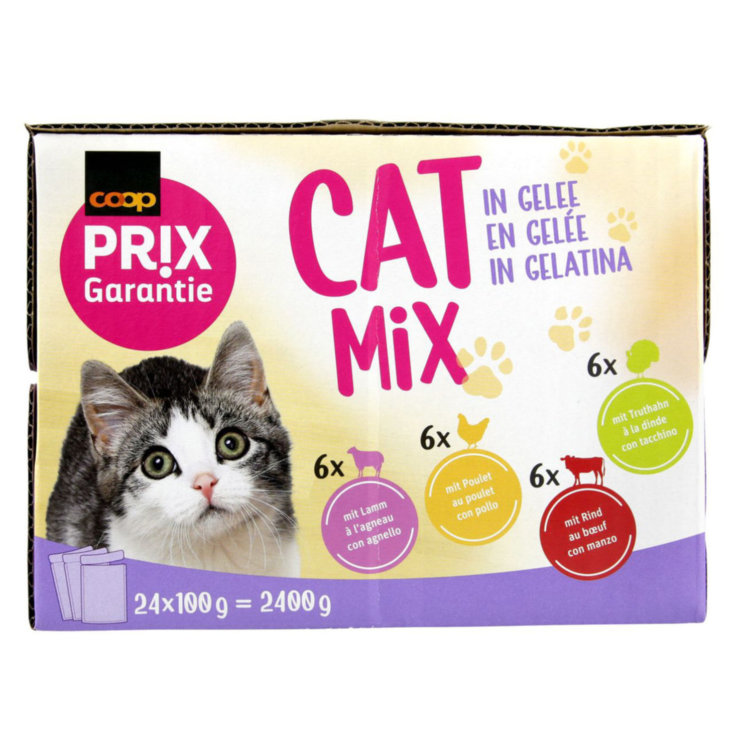 Prix Garantie Cat Mix Katzenfutter in Gelée assortiert 24x100g