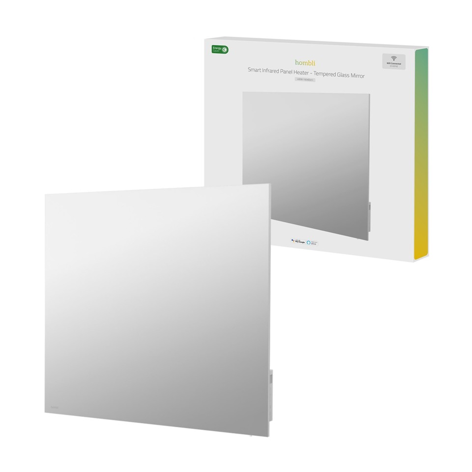 Hombli - Smart IR glas varmepanel 400W, spejl (400w)