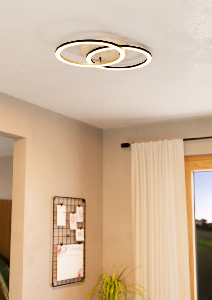 EGLO - Lomaltas-Z loftlampe sort og eg 35x58 - TW - Zigbee, Bluetooth