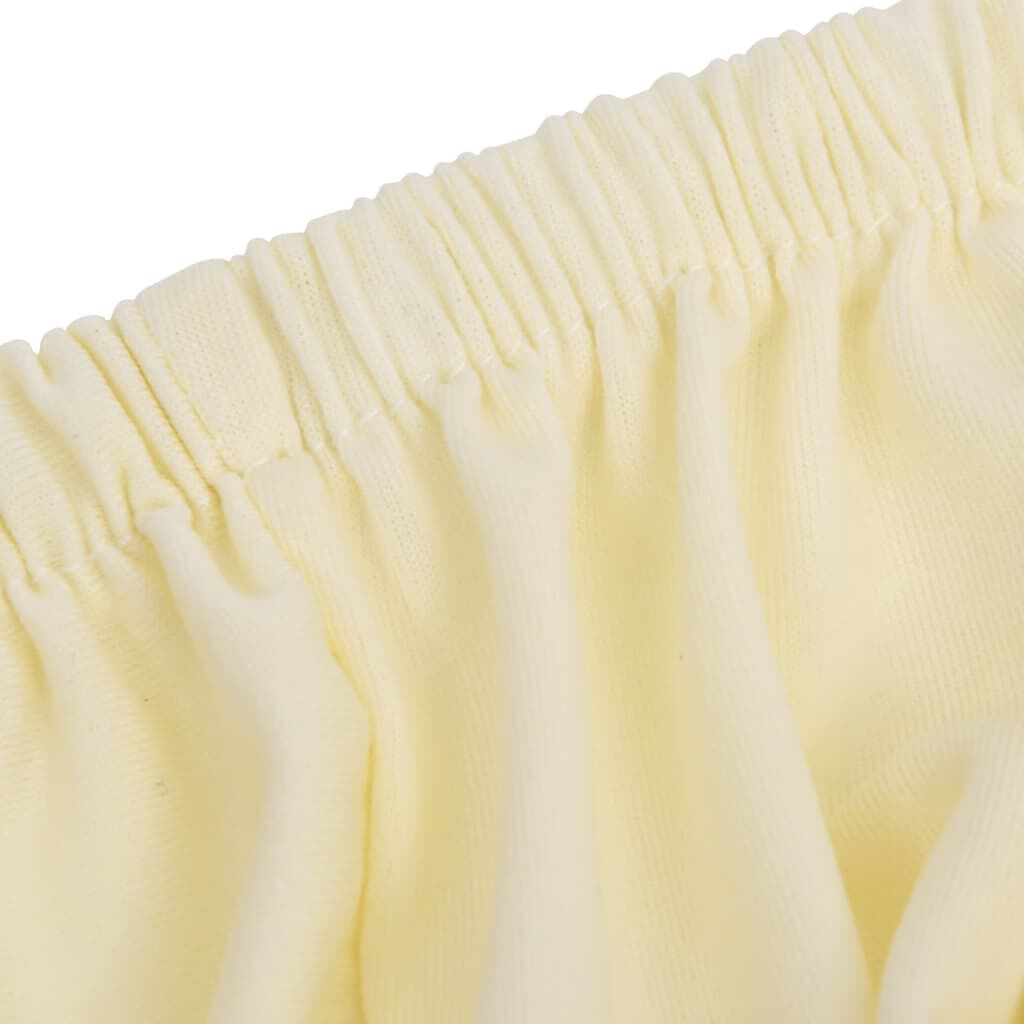 vidaXL Stretch 3-zitsbankhoes crème jersey