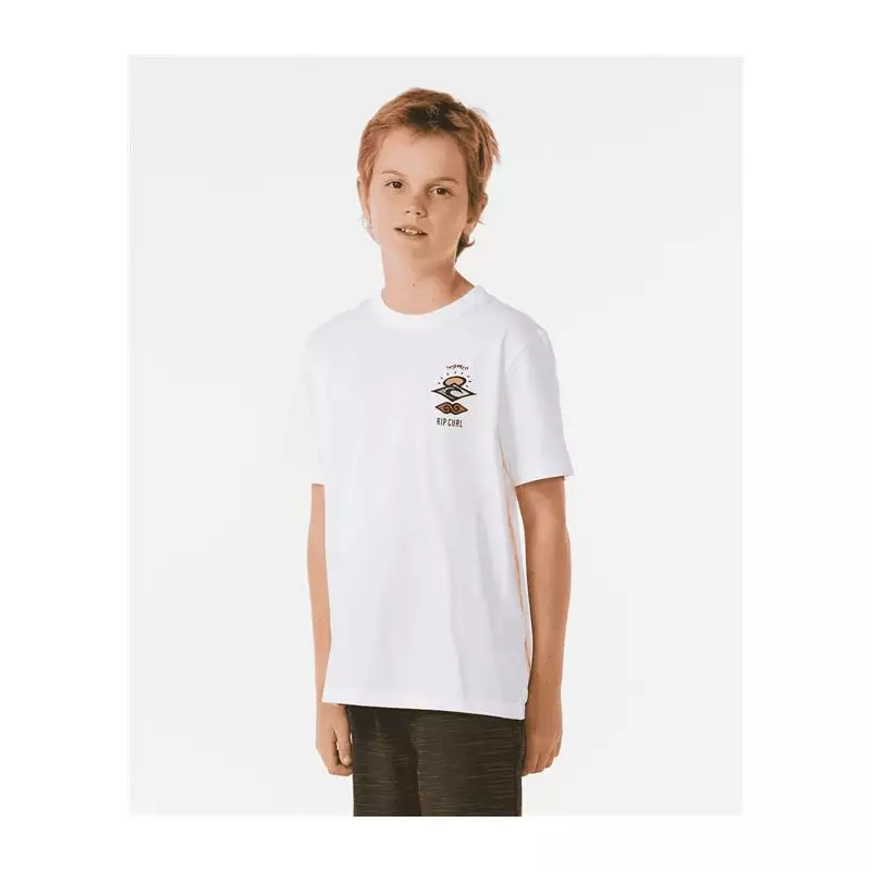 Teeshirt junior RIPCURL Search Icon Tee -Boy White