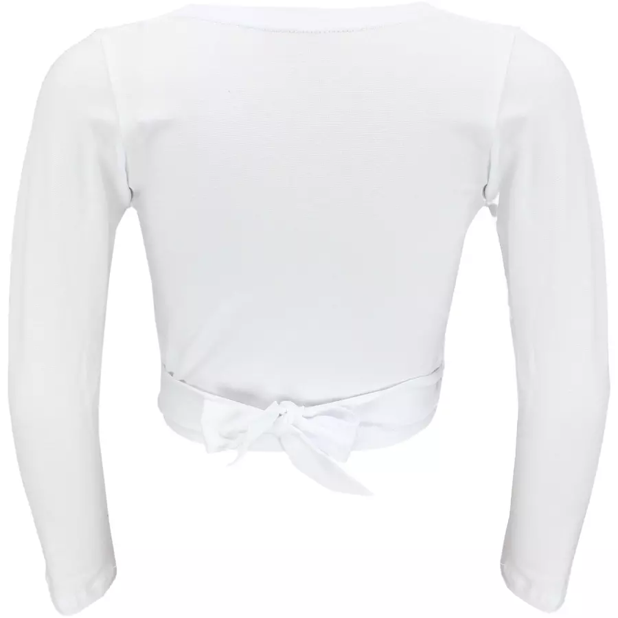 Aquarti Mädchen Ballett Bolero Langarm weiß