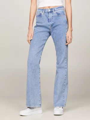 Calça jeans flare de cintura alta Sylvia