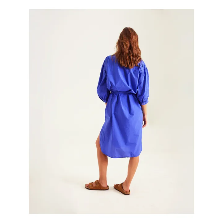 Sacrécoeur Robe Giulia Popeline de Coton | Bleu roi