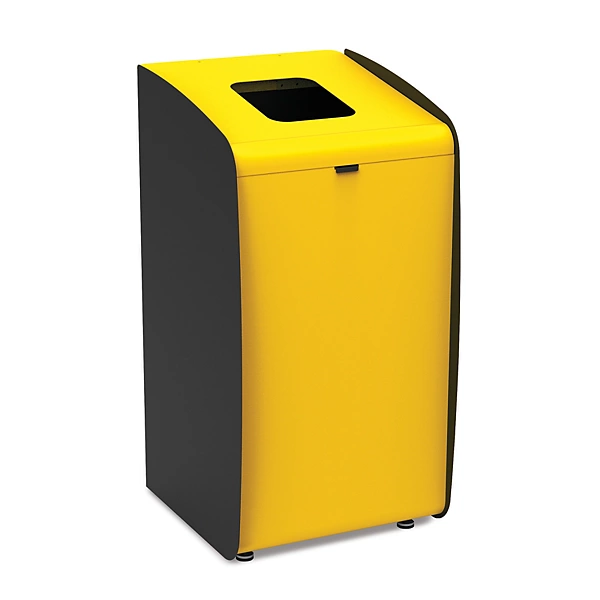 Borne à déchets modulaire Roxy noire jaune 80 litres