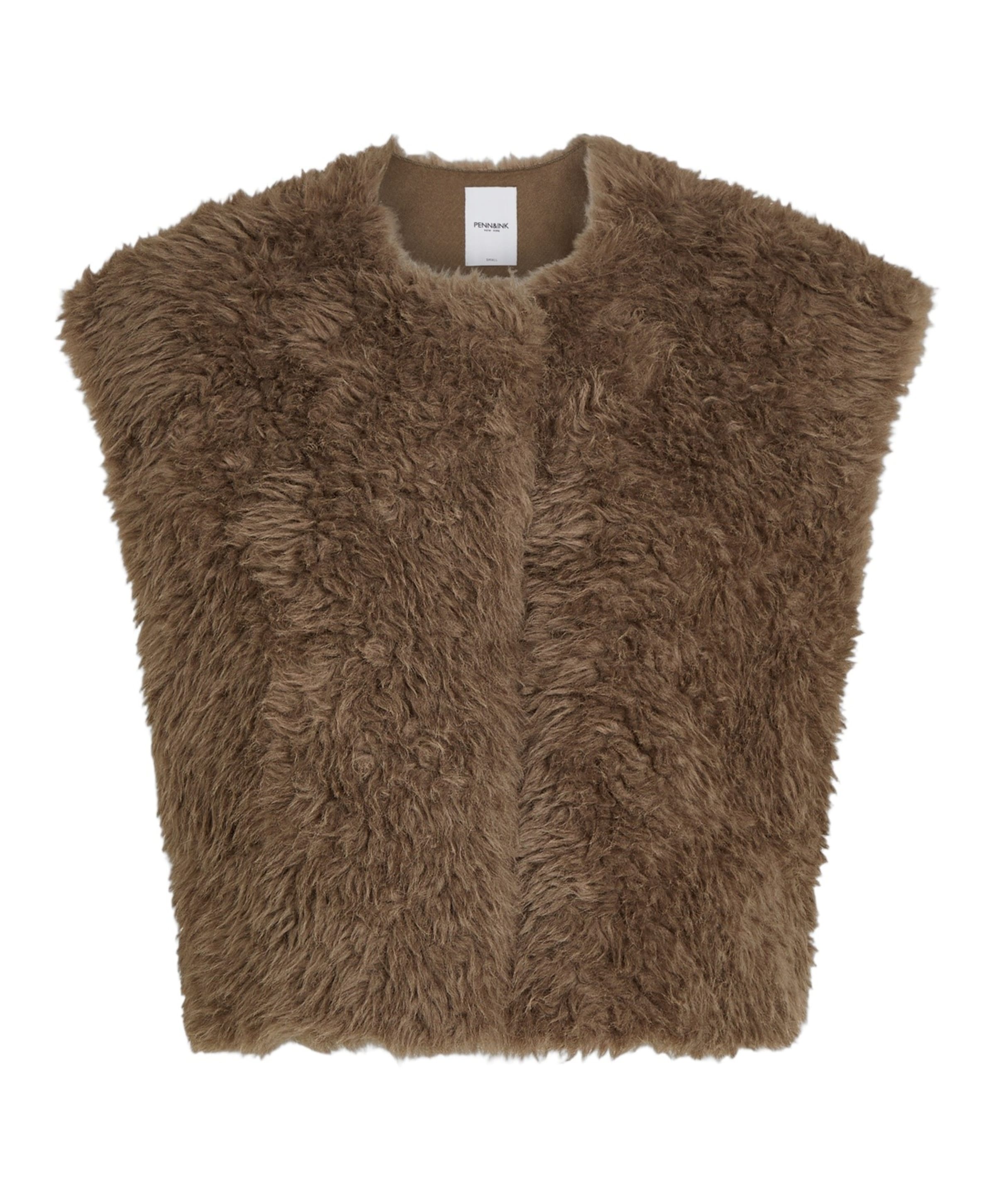 Penn & Ink N.Y. Dames gilet bruin