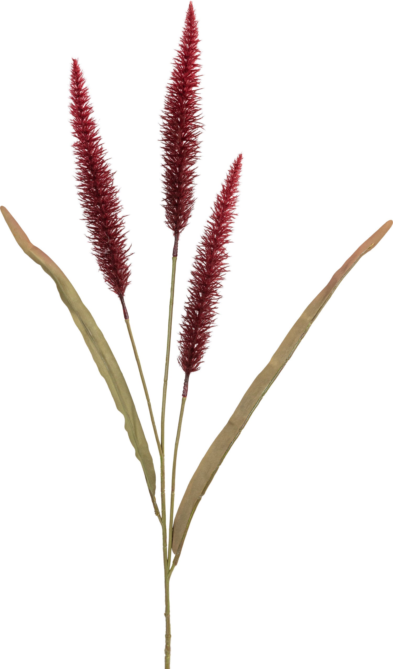 Louis Maes kunstbloem Pennisetum rood 92 cm