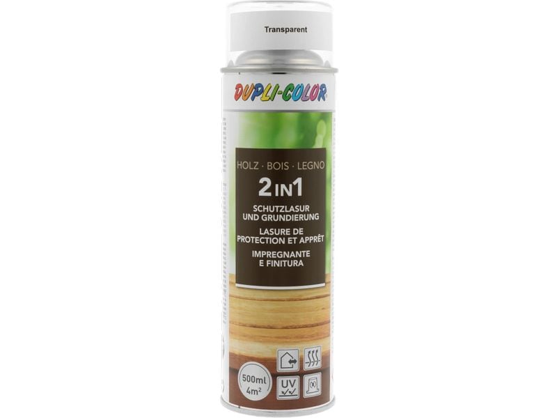 DUPLI-COLOR Holzschutzlasur Transparent, 500 ml Lösungsmittelhaltige, offenporige und wasserabweisende Dünnschichtlasur