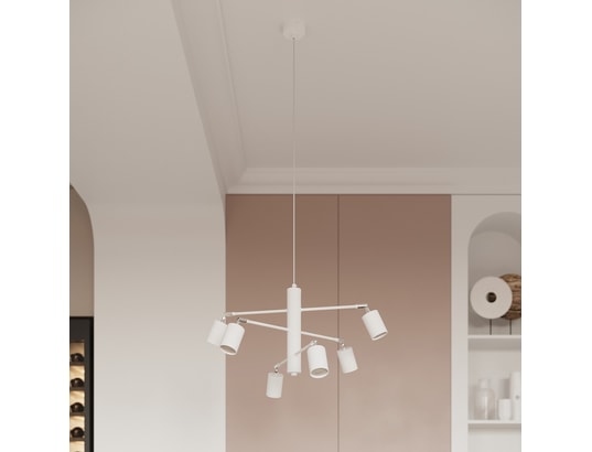 SOLLUX LIGHTING - Lustre lemmi 6 blanc