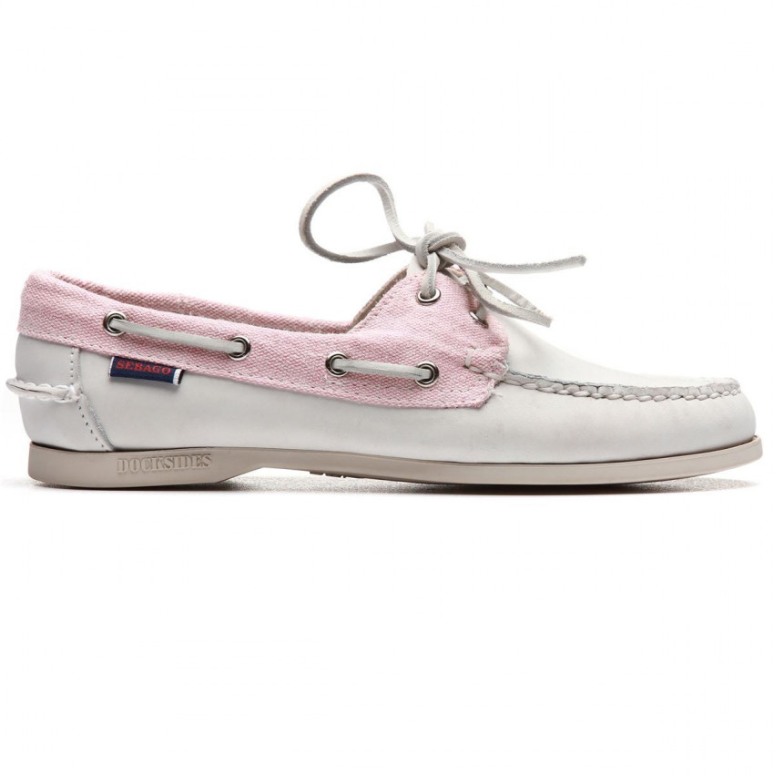 DOCKSIDES JACQUELINE NUBUCK PANAMA White PinkWhite