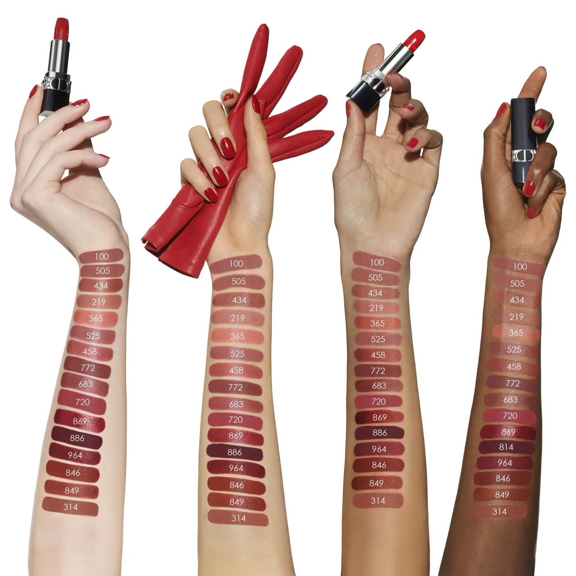 Dior - Rouge Dior Rouge à Lèvres Rechargeable - Couleur Couture 4 finis : Satin, Mat, Métallique et Velours- Rouge à lèvres