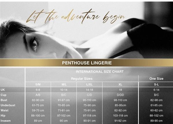 Penthouse Love On Fire Maxi Jurk - Zwart