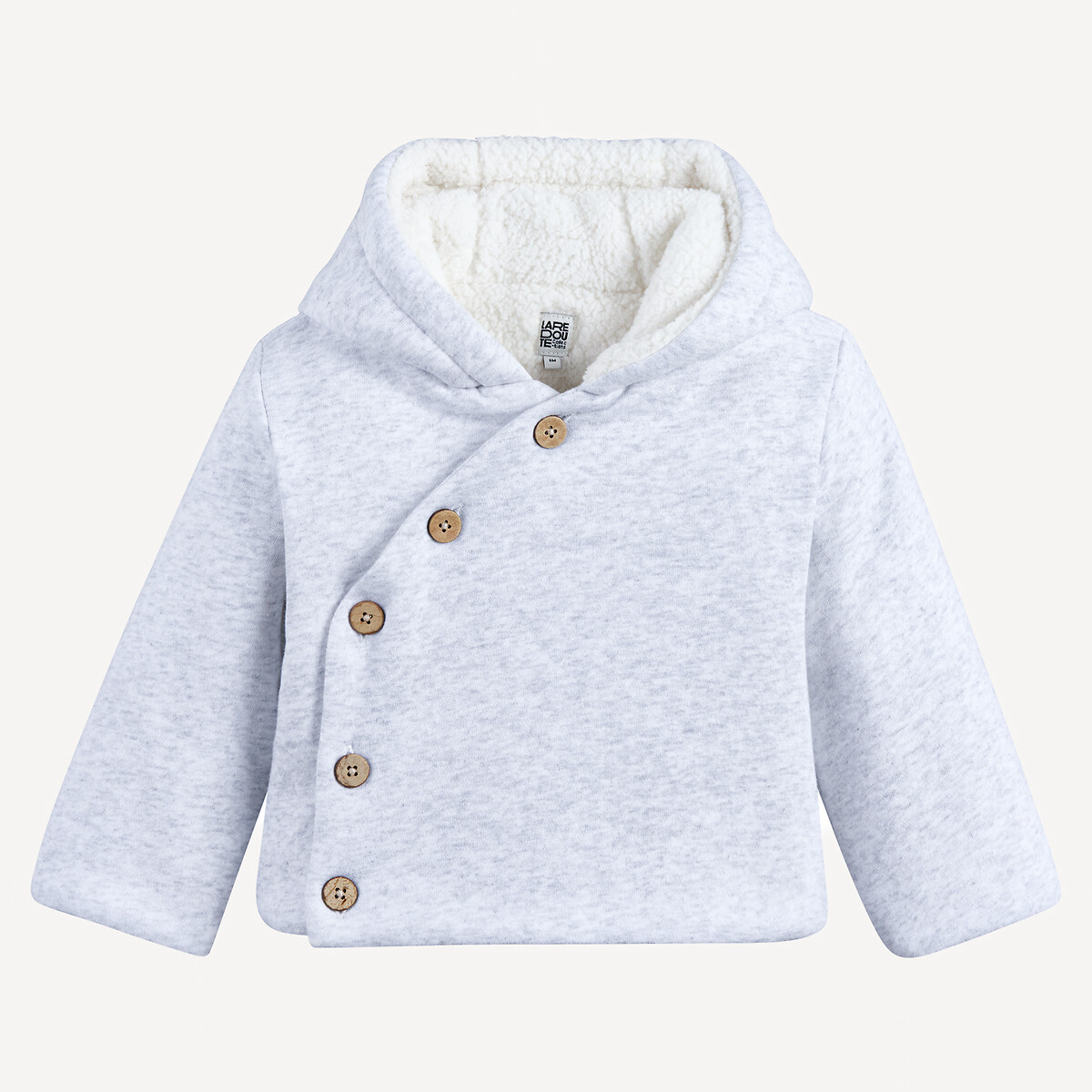 LA REDOUTE COLLECTIONS<br>Cardigã de tecido com capuz fixo em fleece, inverno