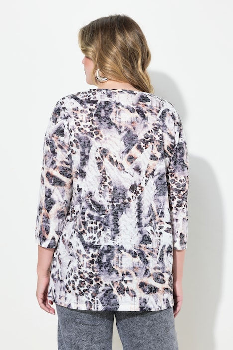 T-Shirt, Classic Fit, Leo mit Glitzersteinchen