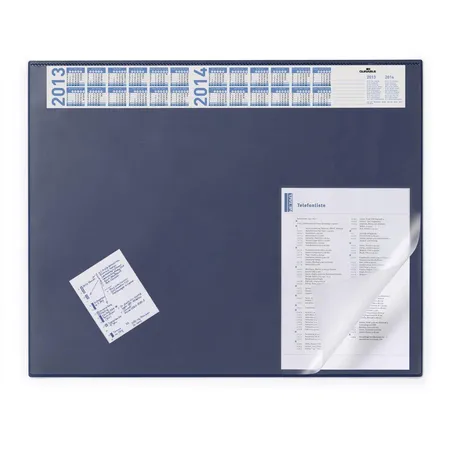 Durable 720407 Schreibunterlage mit Jahreskalender 52 x 65 cm, dunkelblau
