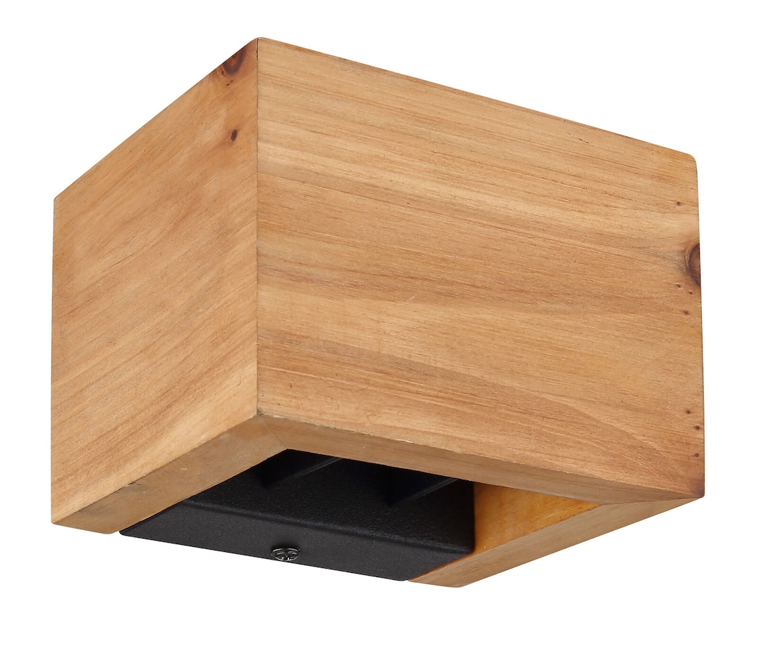 GLOBO LED Wandleuchte Alina 13x11 cm Holz/schwarz