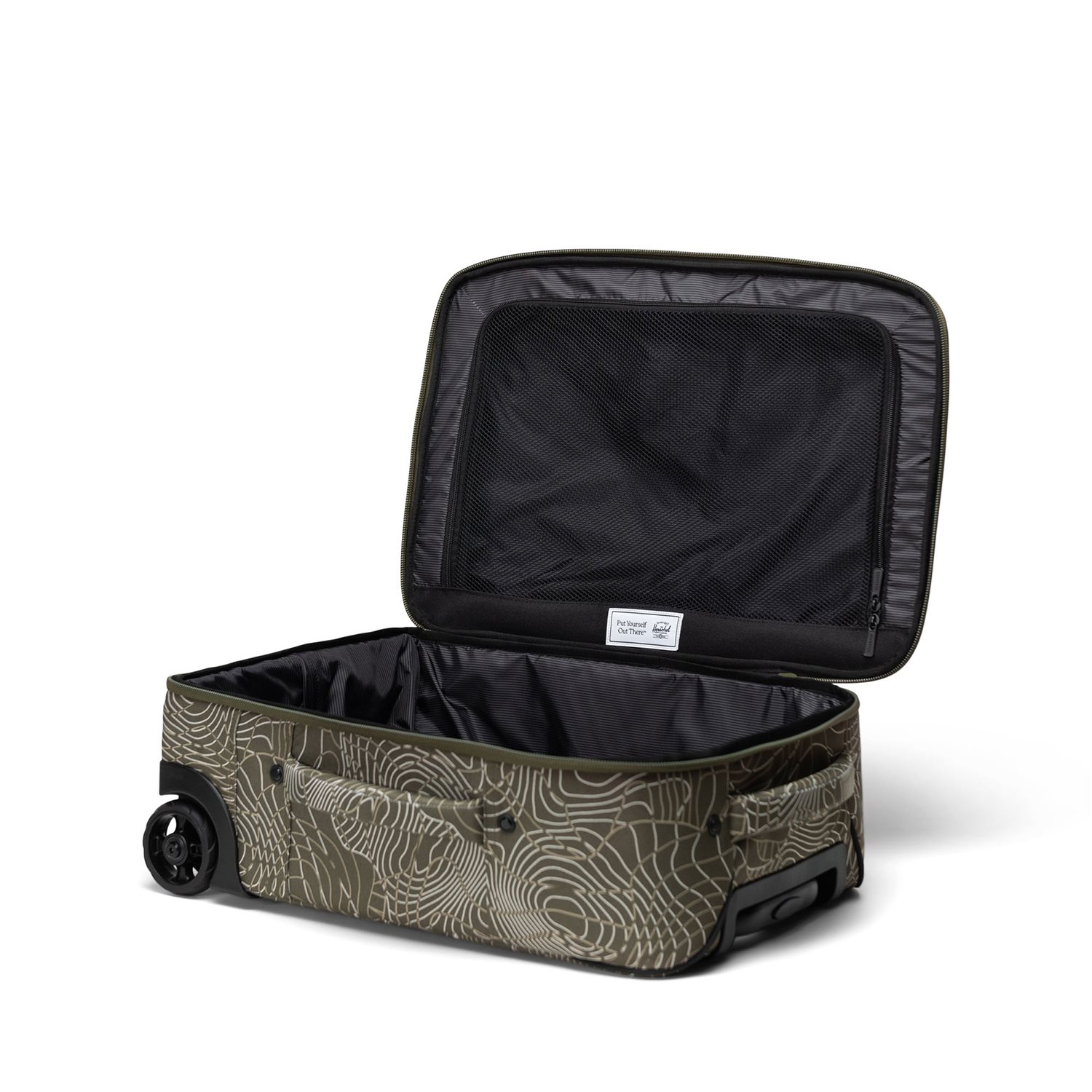 Herschel Supply Co. Heritage Softshell Large CarryOn Luggage ivy green topography