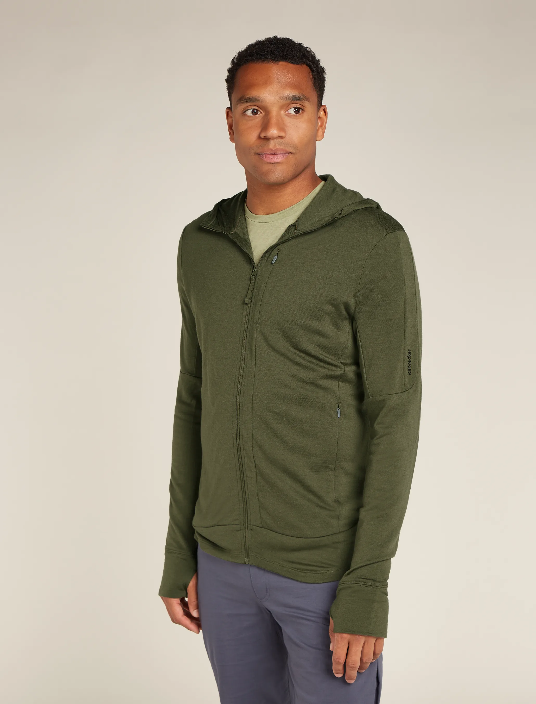 Icebreaker Men's Merino 260 Quantum Iv Longsleeve Zip Hoodie Loden