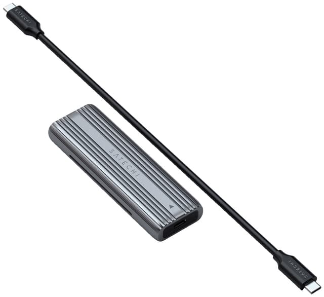 Satechi M.2 NVMe- og SATA SSD-kabinet (grå)