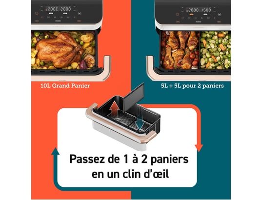 COSORI - Friteuse à air chaud Dual Blaze Twinfry Chef Edition - coloris blanc