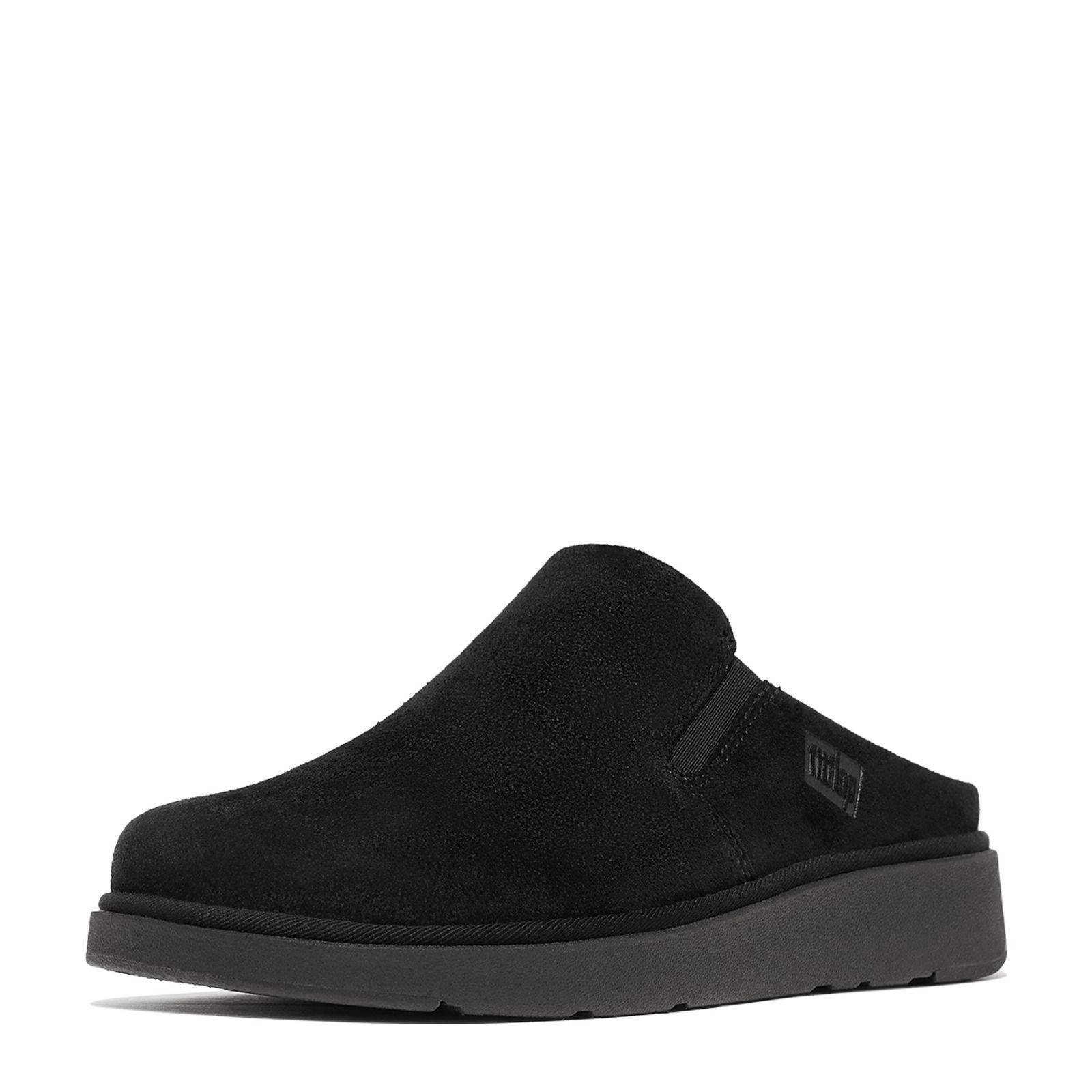 FitFlop TM suède pantoffels zwart