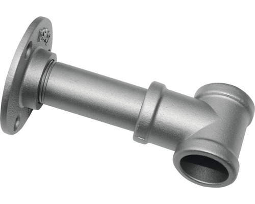 Wandbeugel voor industriële woning, zilver, Ø 25 mm