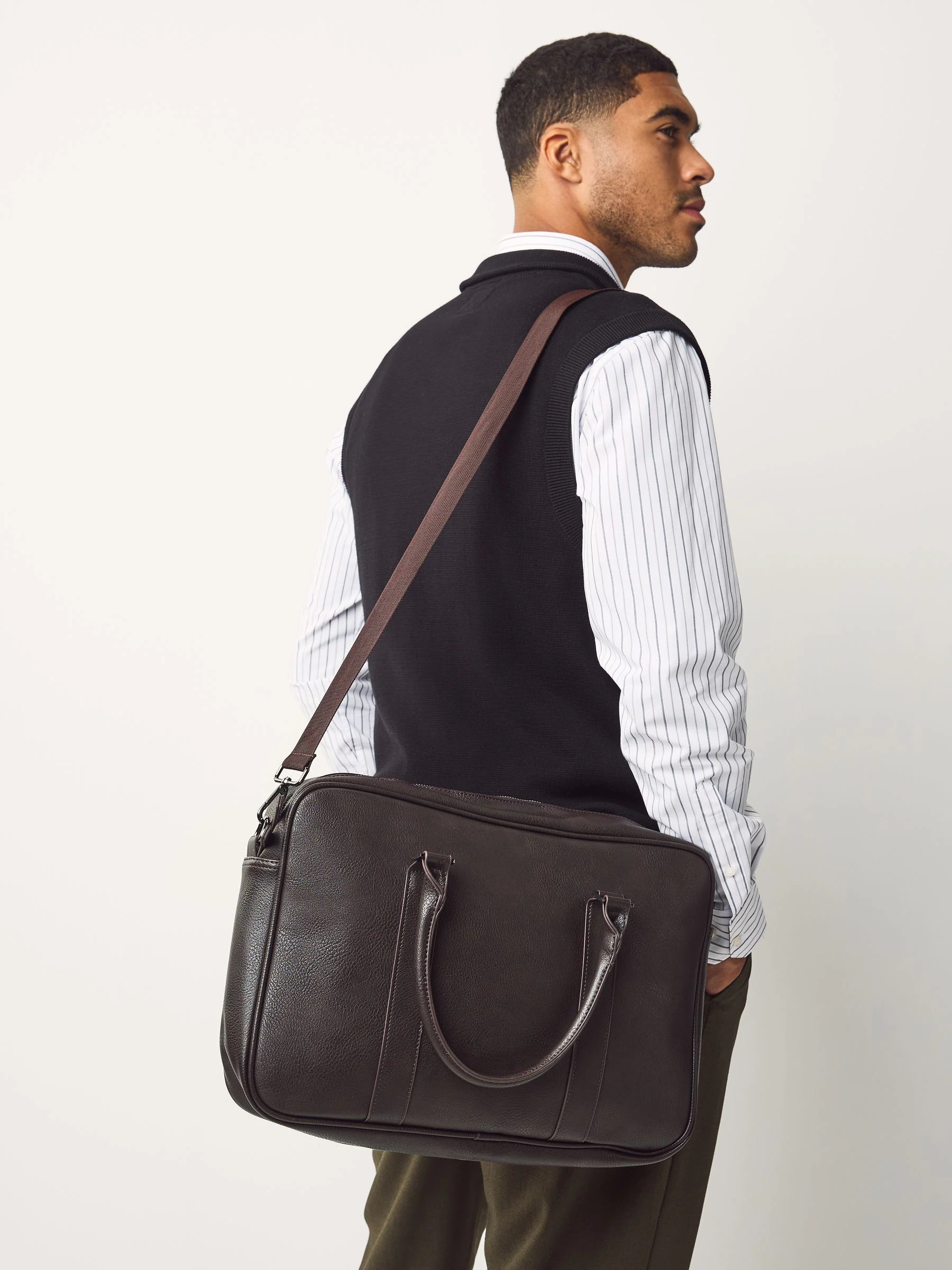 Bruin - Faux Leather Briefcase