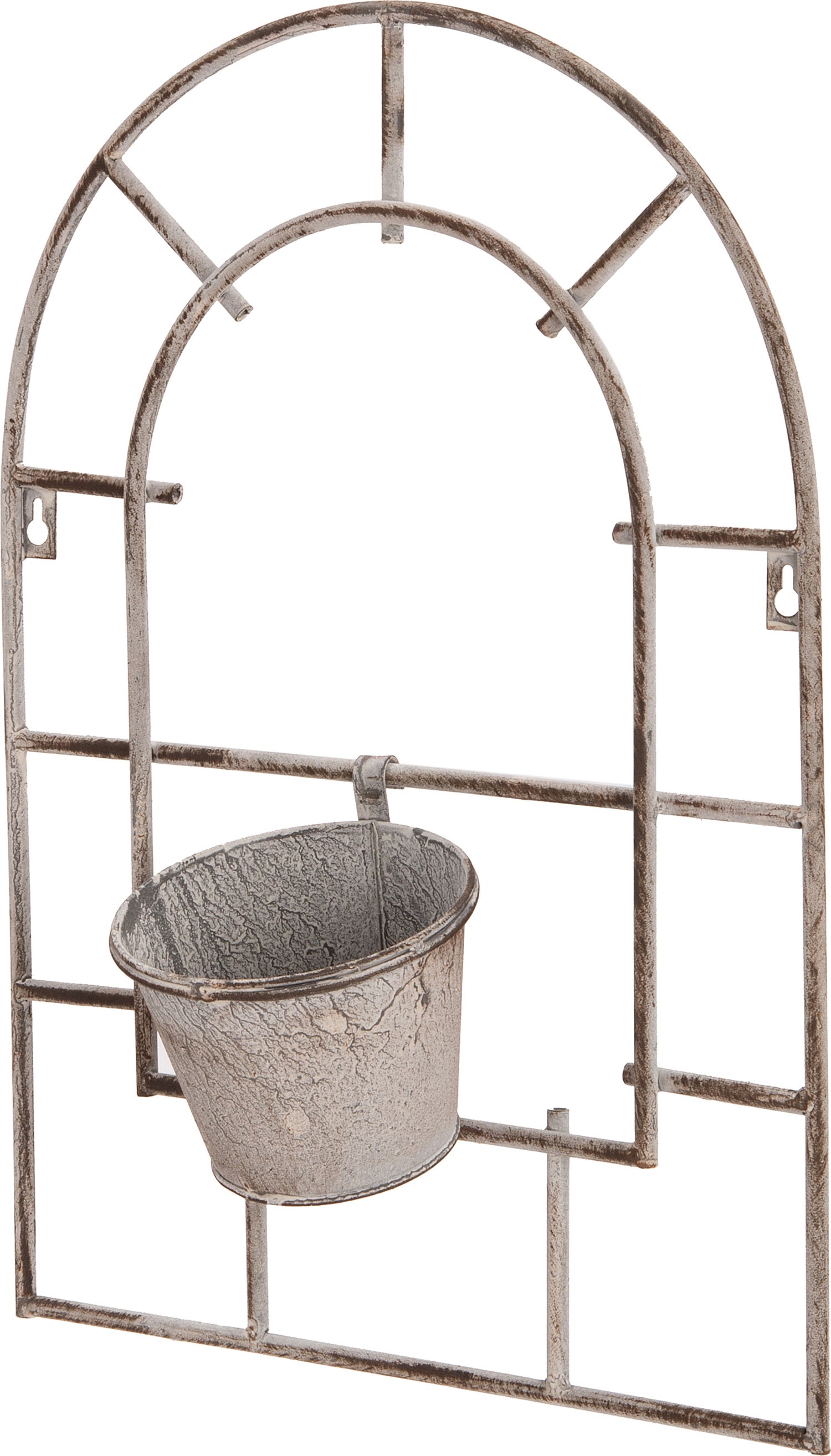 Intratuin muur bloempotten rek Chaikel grijs 36 x 15 x 50 cm