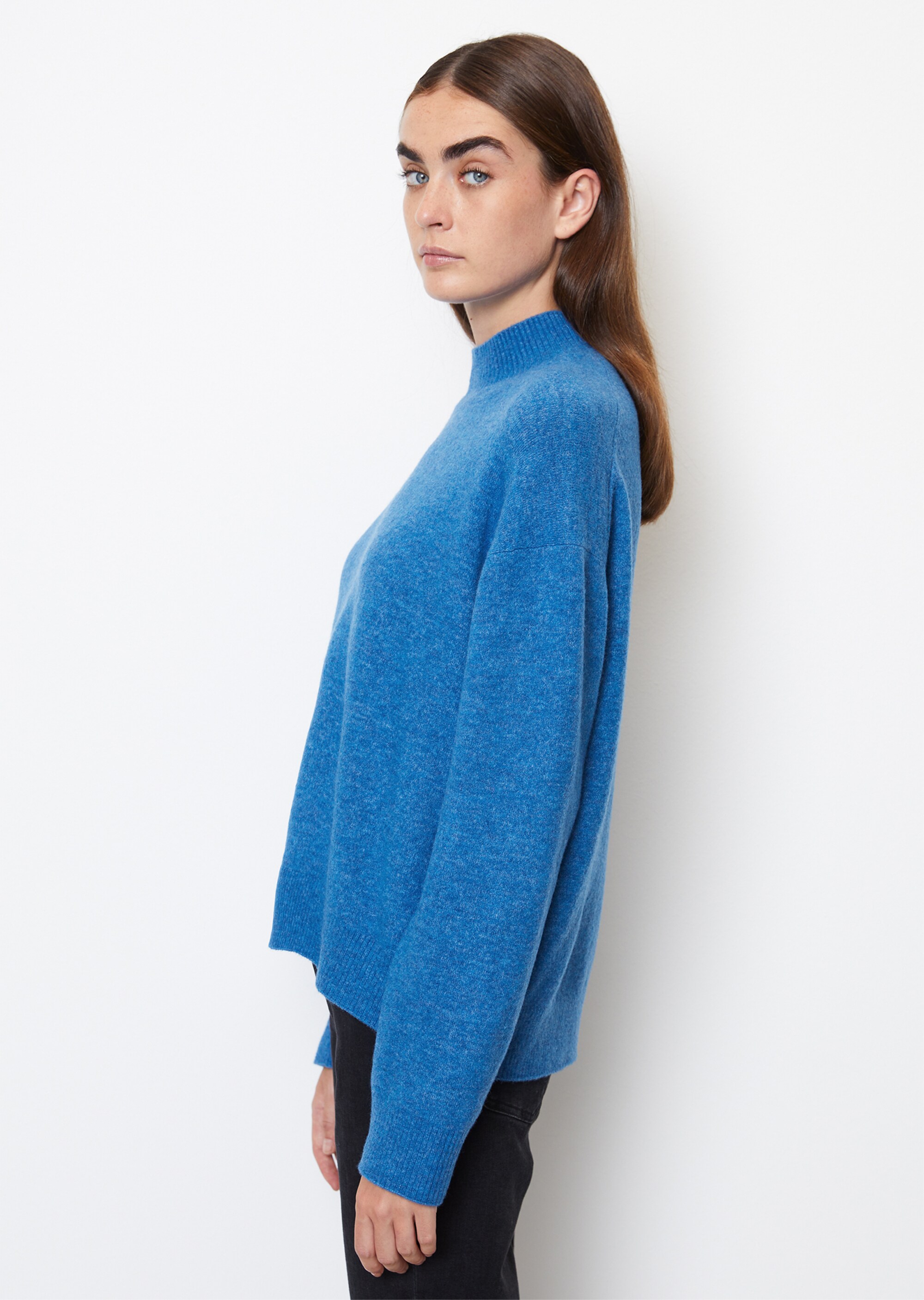 Strickpullover regularaus softem Schurwolle-Mix
