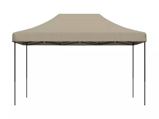 Tente de réception pliable escamotable taupe 440x292x315 cm