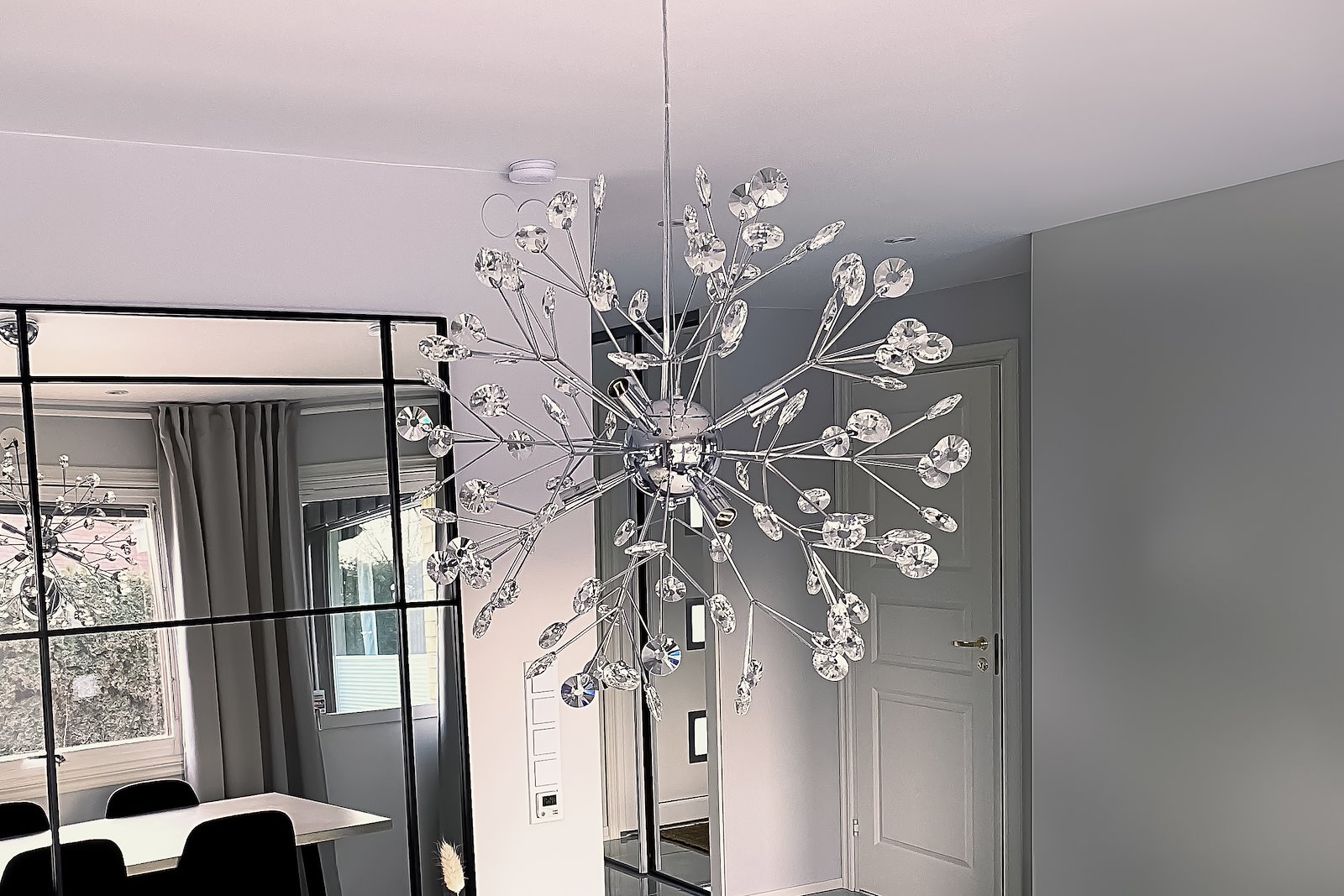 Viva taklampe Krom med klare prismer G9 lyskilder medfølger ikke