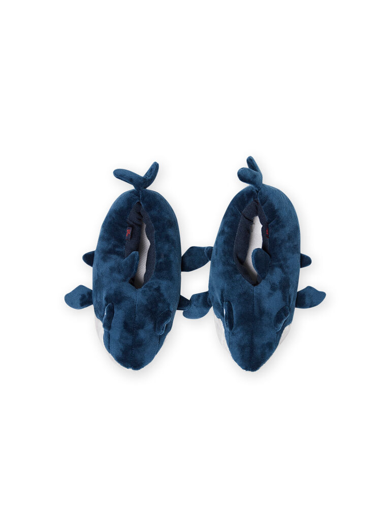 Pantoufles bleues requin 3D enfant garçon