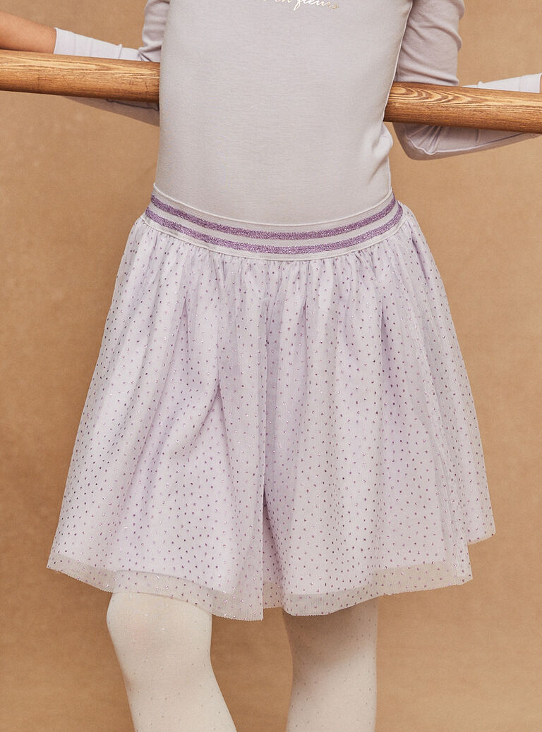 Jupe pailletée violette