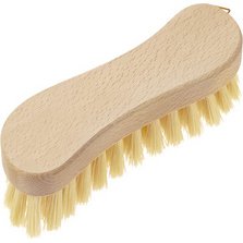 Brosse, en forme de S, bois naturel