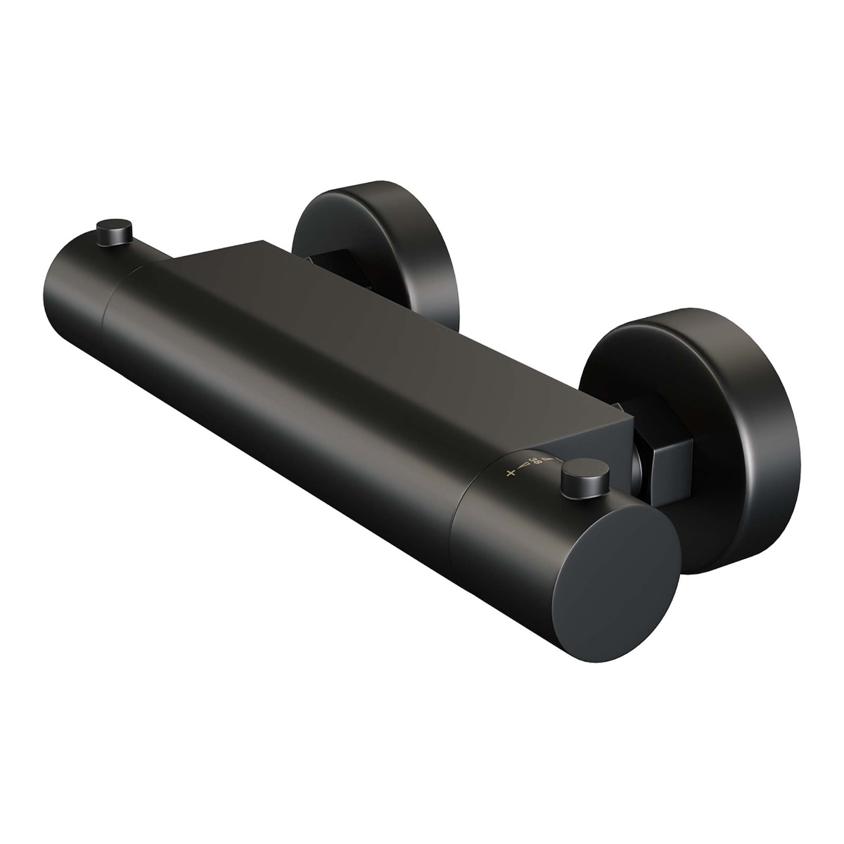 Brauer Black Edition thermostatische doucheset met glijstang en staafhanddouche zwart mat
