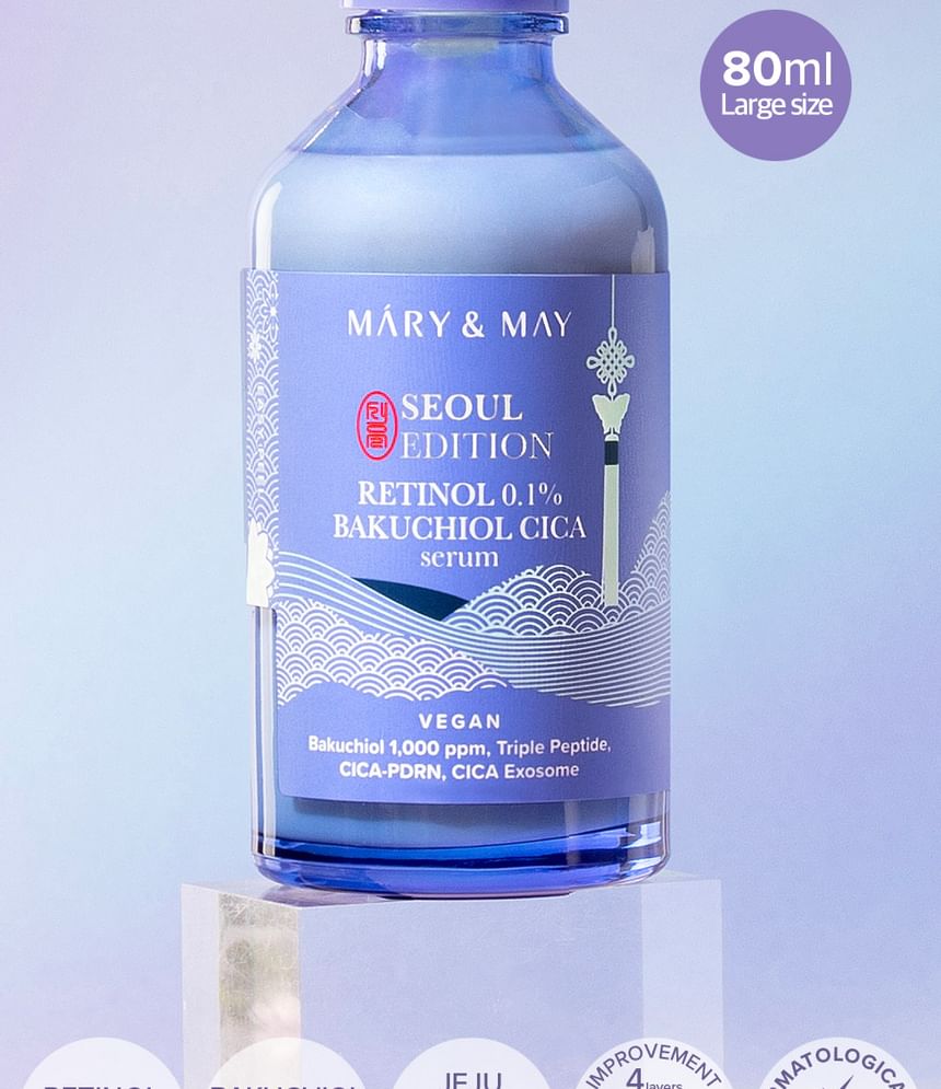 Mary&May - Retinol 0.1% Bakuchiol Cica Serum Seoul Edition