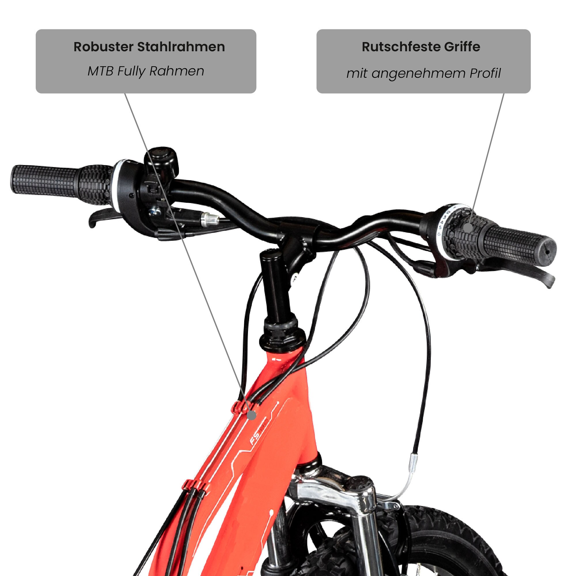 Galano FS180 Jugendfahrrad 24 Zoll Mountainbike ab 8 Jahre 130 - 145 cm 21 Gänge