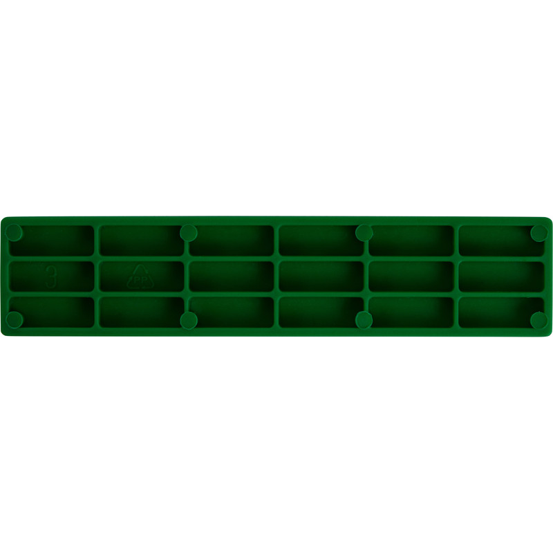 Kunststof rasterblokje 22x5mm Groen