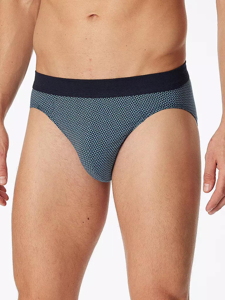 SCHIESSER Slip blaugrau  blau