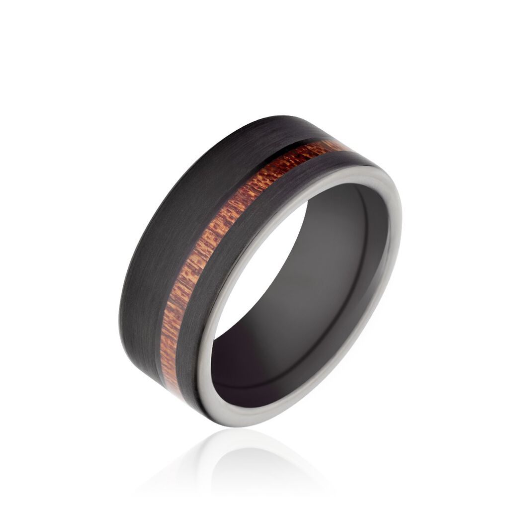Bague Acier Noir Javiere