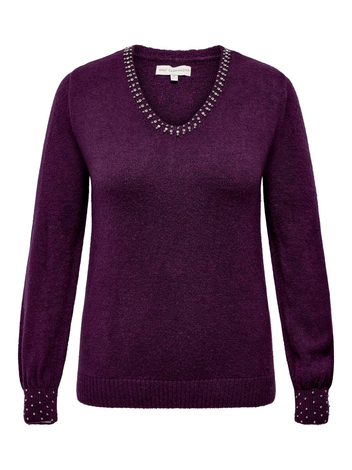 CARALESSIA Strickpullover Italian Plum