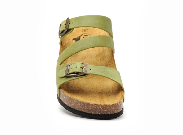 Plakton mules et sabots plats femme cp bolino 341210 vert