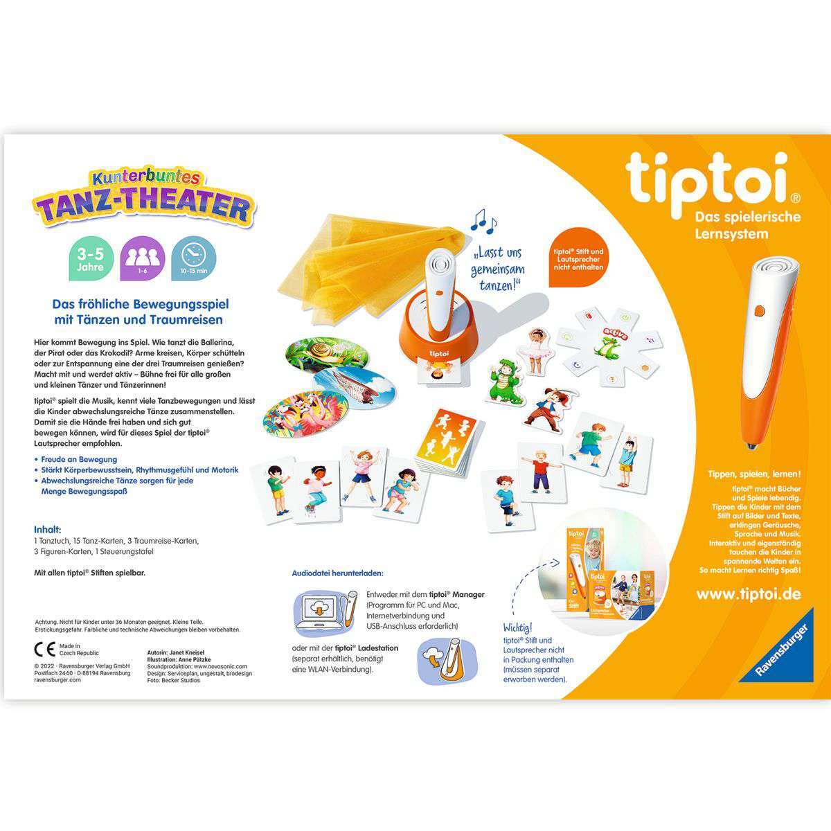Ravensburger Spiel tiptoi® ACTIVE Kunterbuntes Tanz-Theater