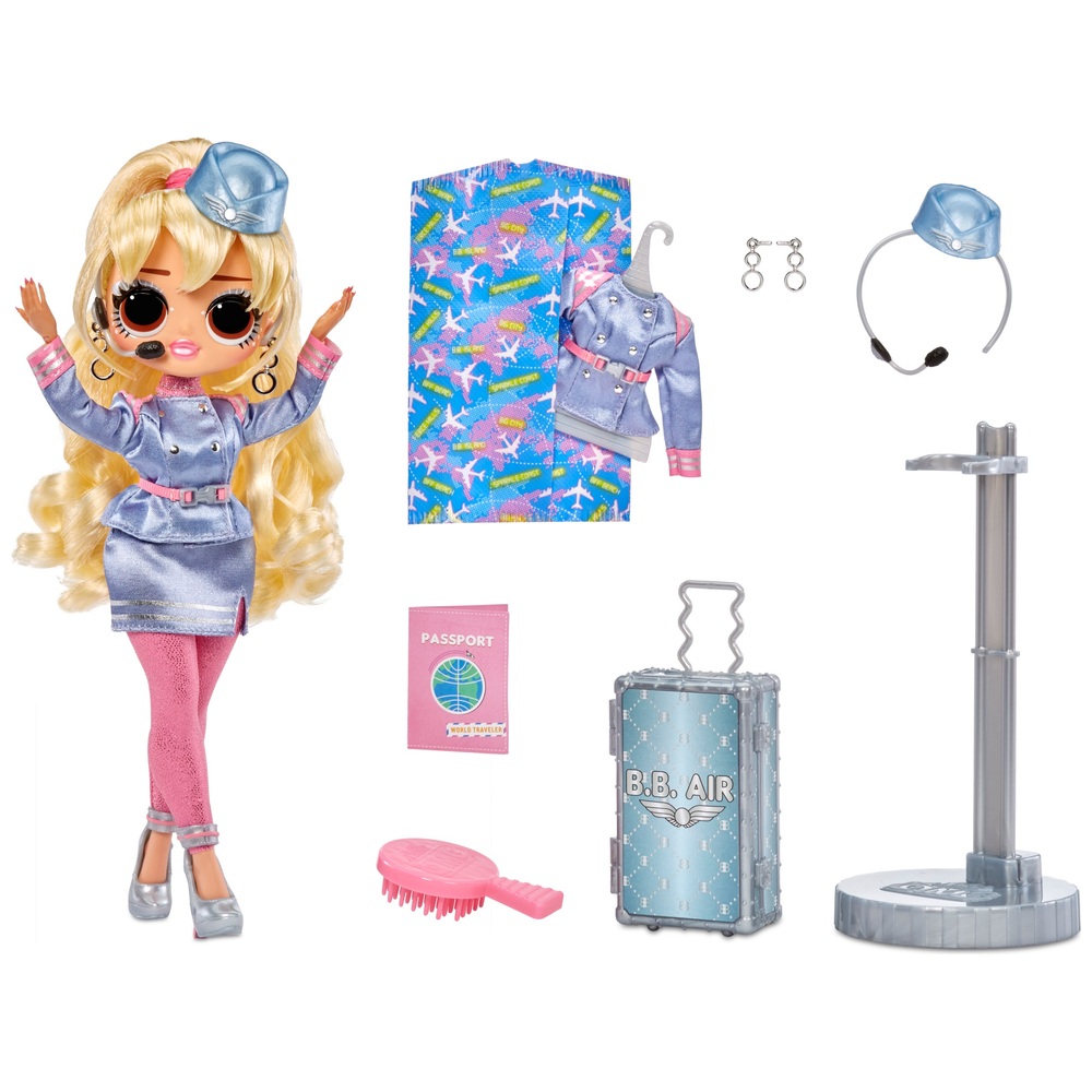 LOL Surprise! OMG Reisepuppe – Fly Gurl mit 15 Überraschungen