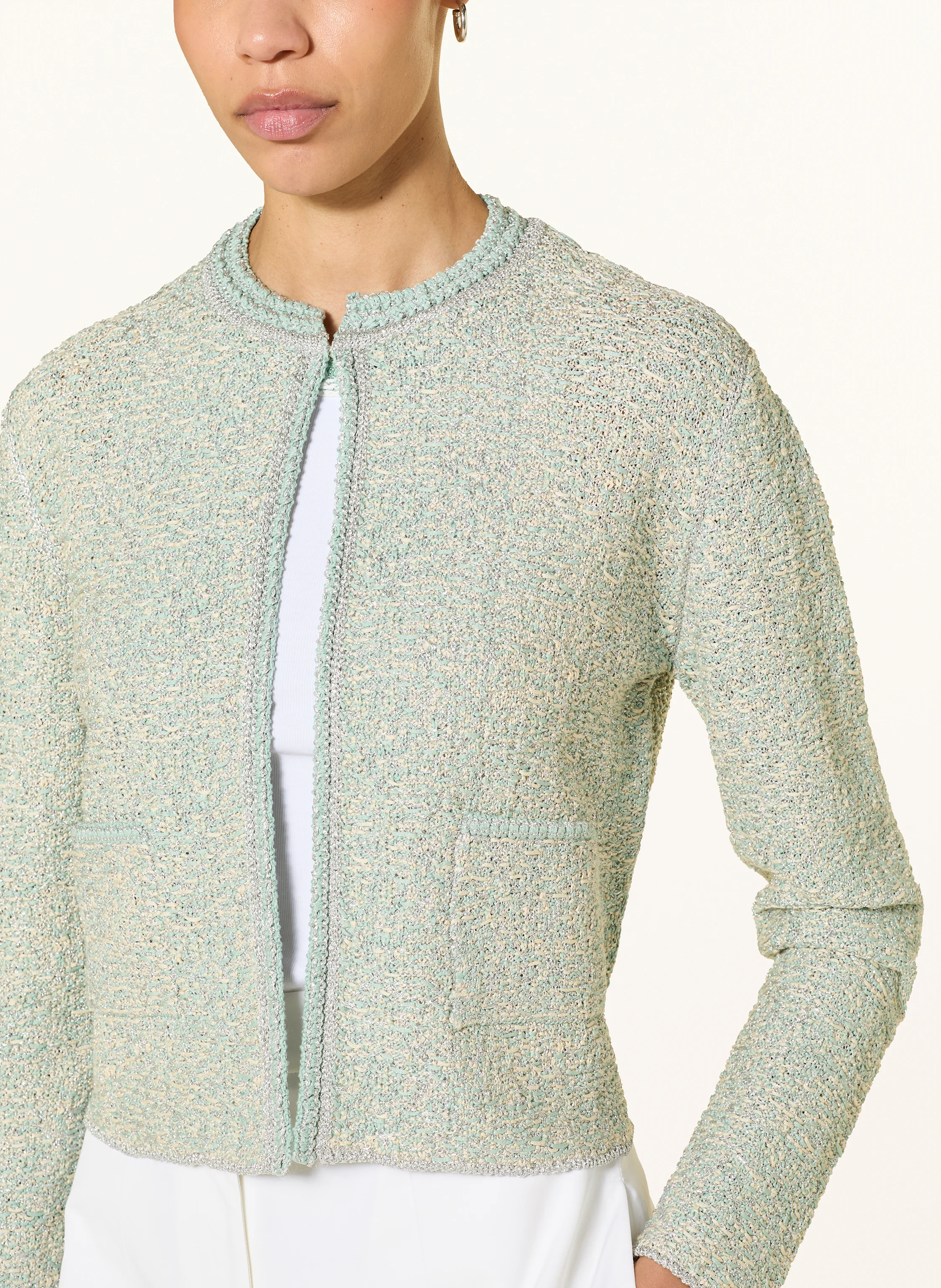 FABIANA FILIPPI Tweed-Jacke mit Glitzergarn