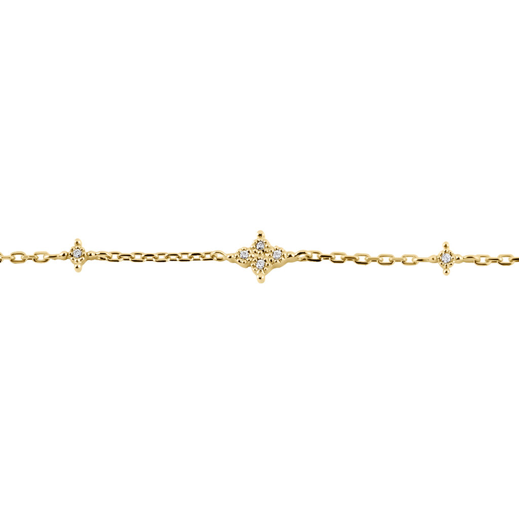 Bracelet Ziha Plaqué Or Jaune Oxyde De Zirconium