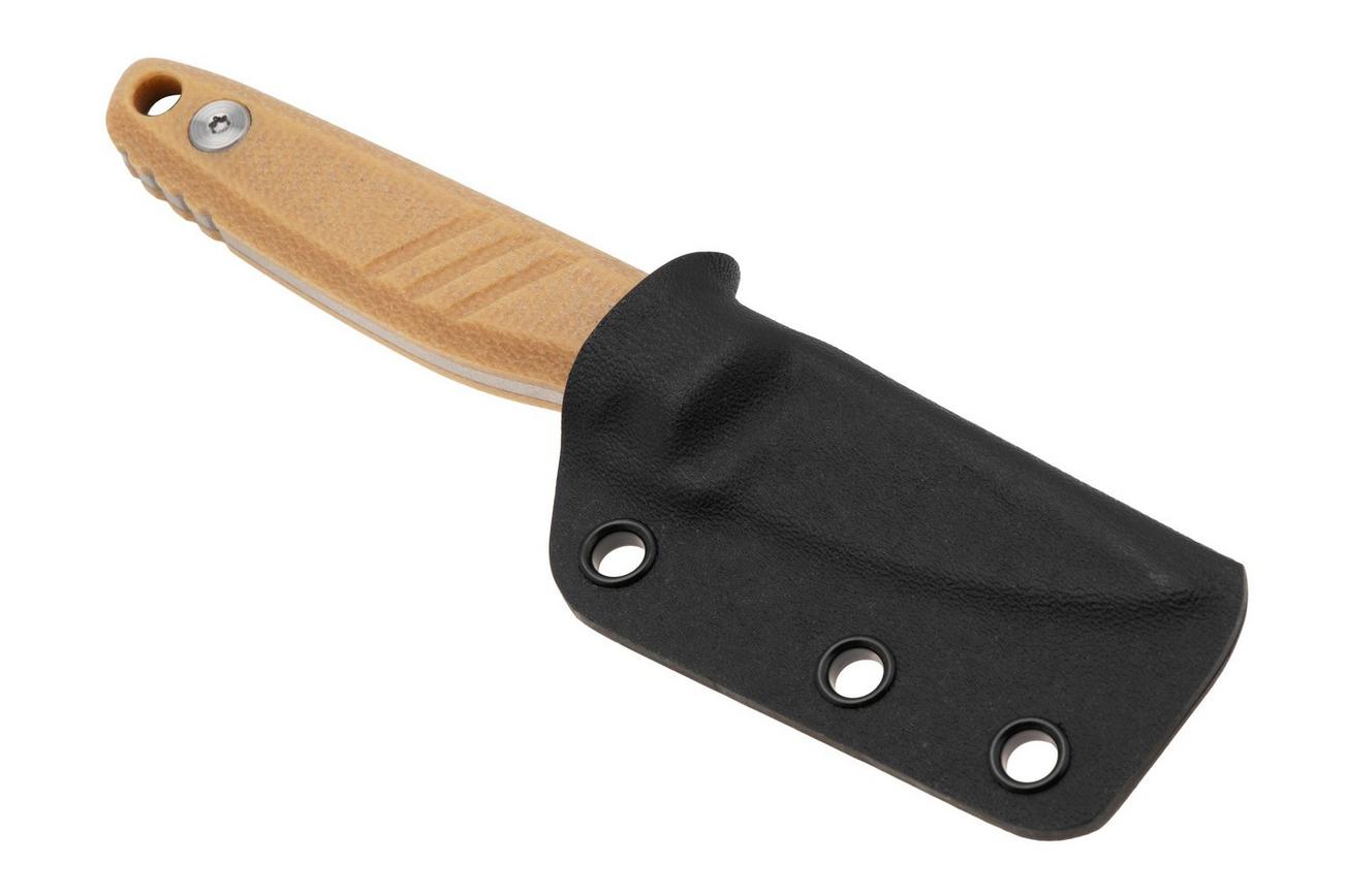 Böker Plus Five Point Nine 02BP0008 Stonewashed 440C, Brown Micarta, vaststaand mes