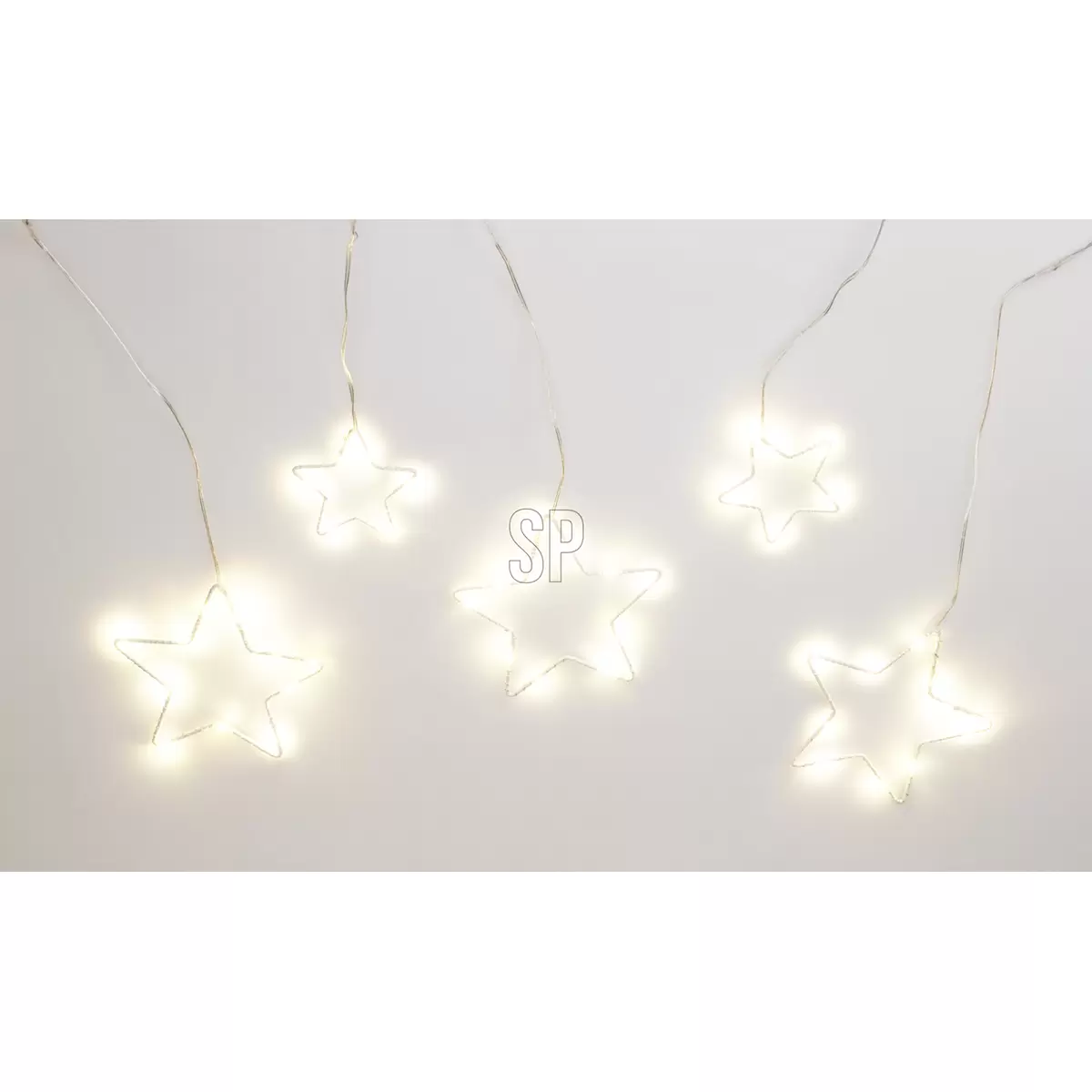 LED Lichterkette Vorhang Sterne weiss